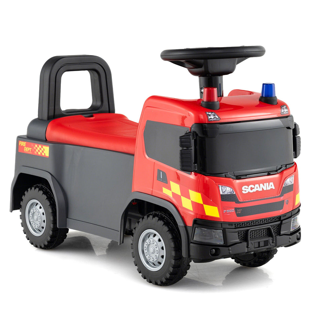 Kids Ride On Push Car Licensed SCANIA Truck Toy with Steering Wheel and Music
