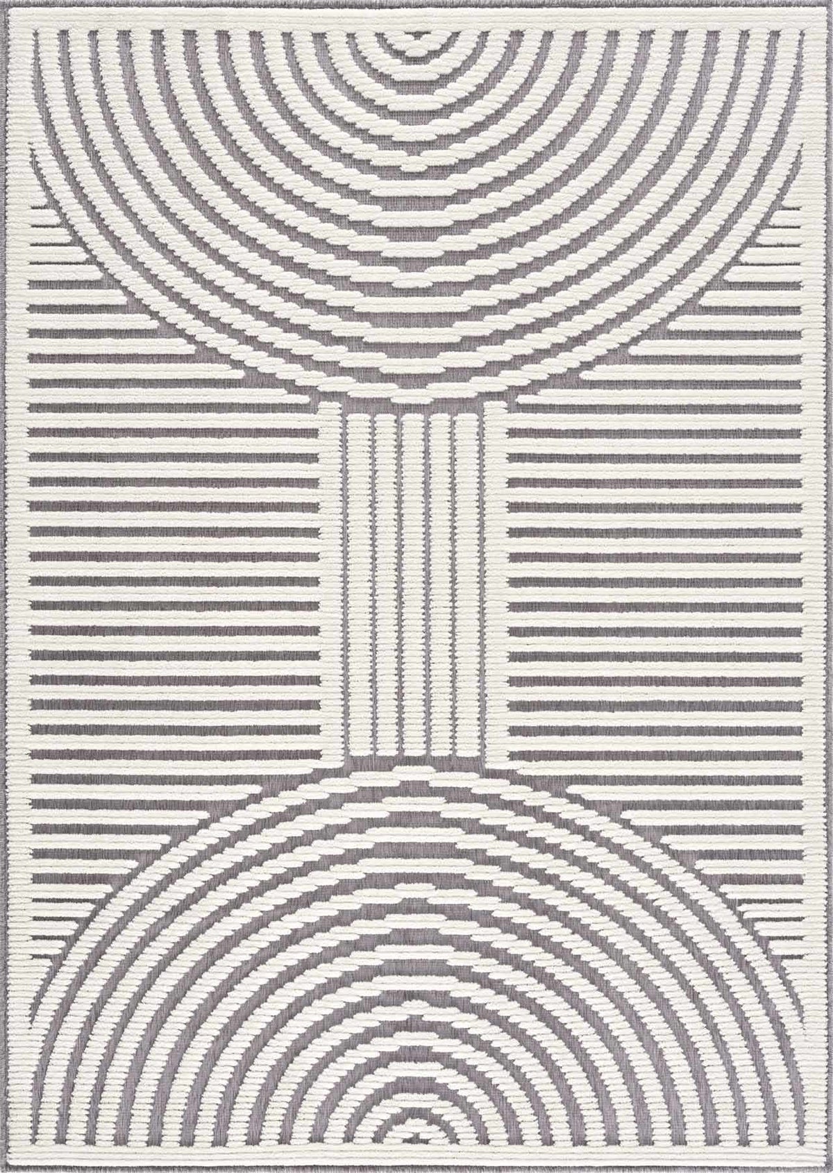 Deron Gray Rainbow Washable Rug
