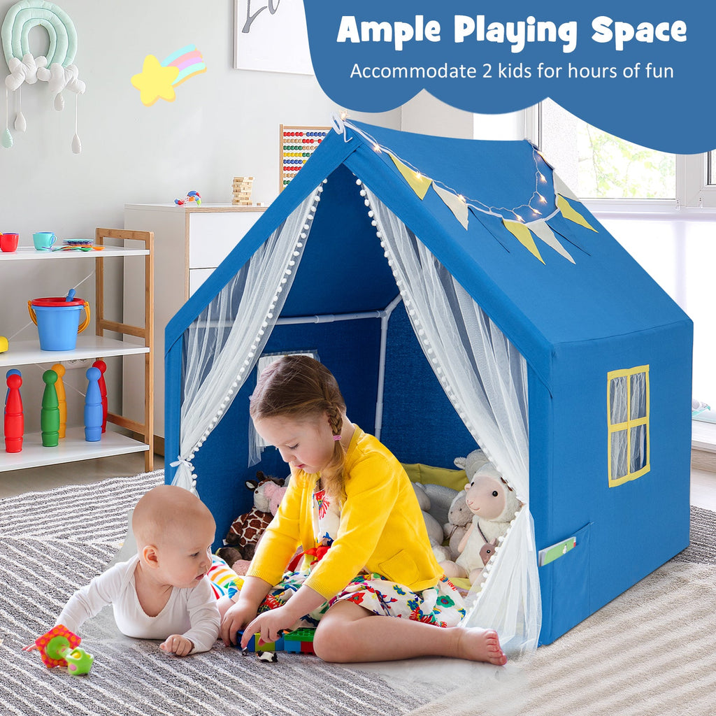 48 x 42 x 50 Inch Large Play Tent with Washable Cotton Mat Holiday Birthday Gift for Kids