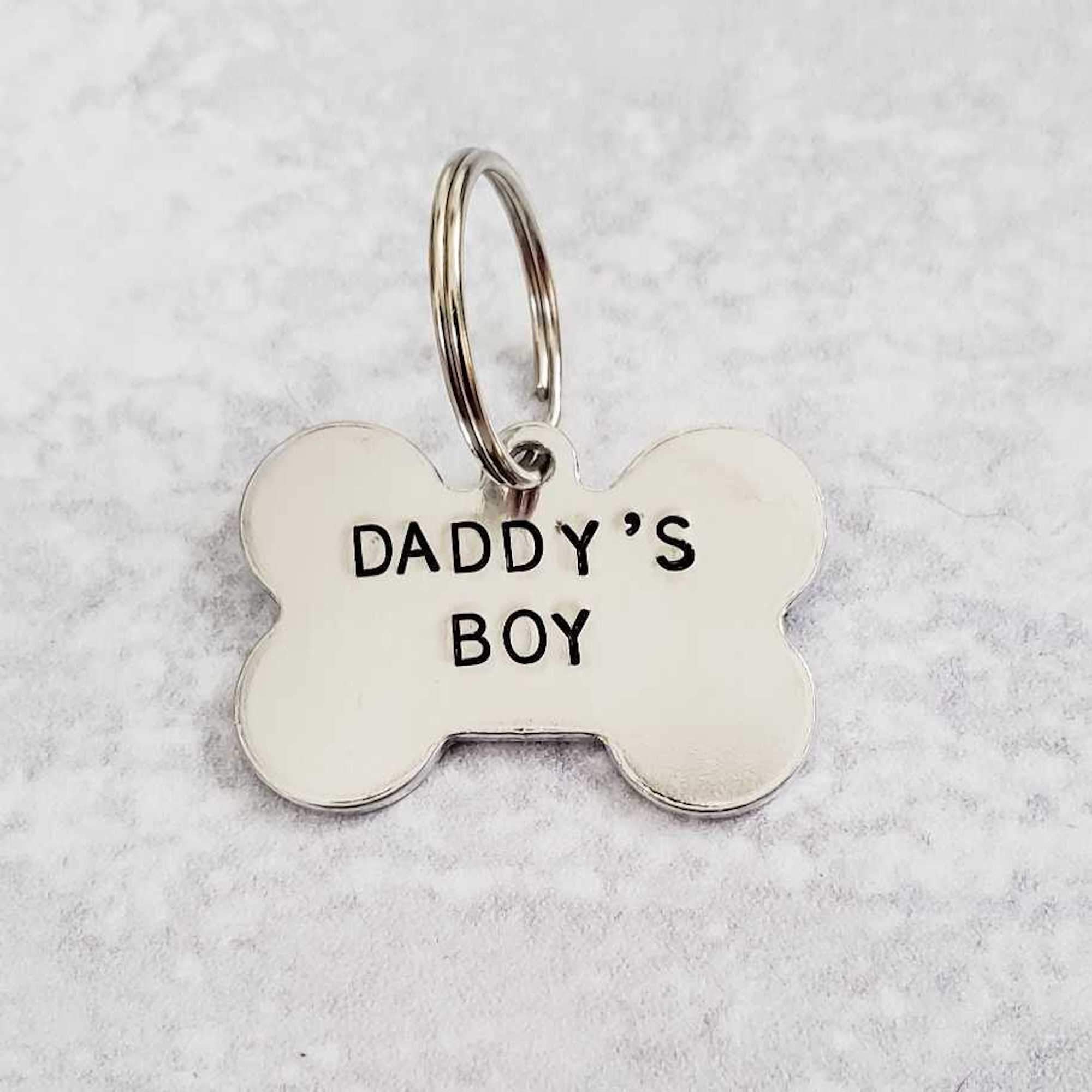 MAMA'S BOY / DADDY'S GIRL Bone-Shaped Pet Tag