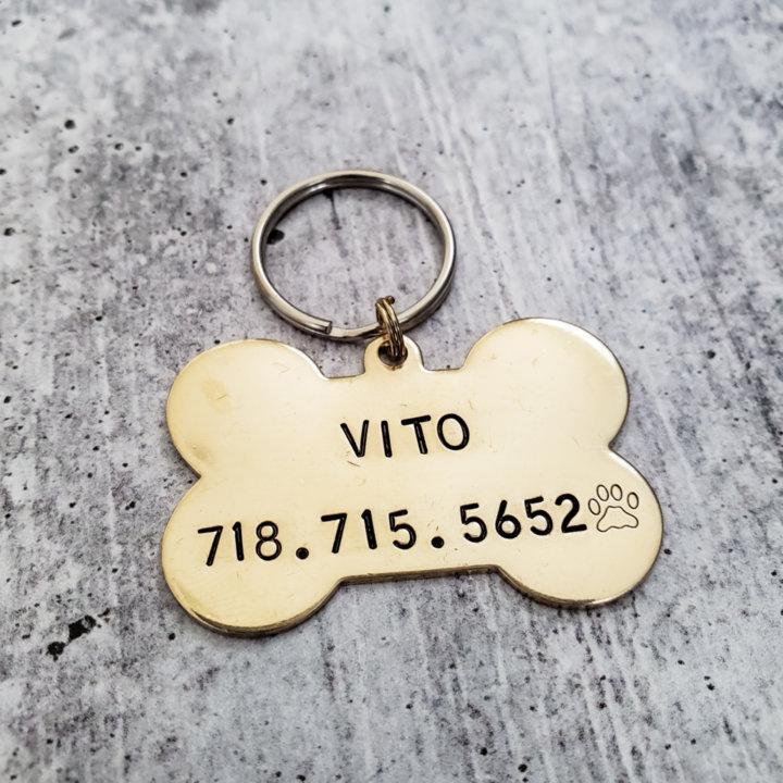 MAMA'S BOY / DADDY'S GIRL Bone-Shaped Pet Tag