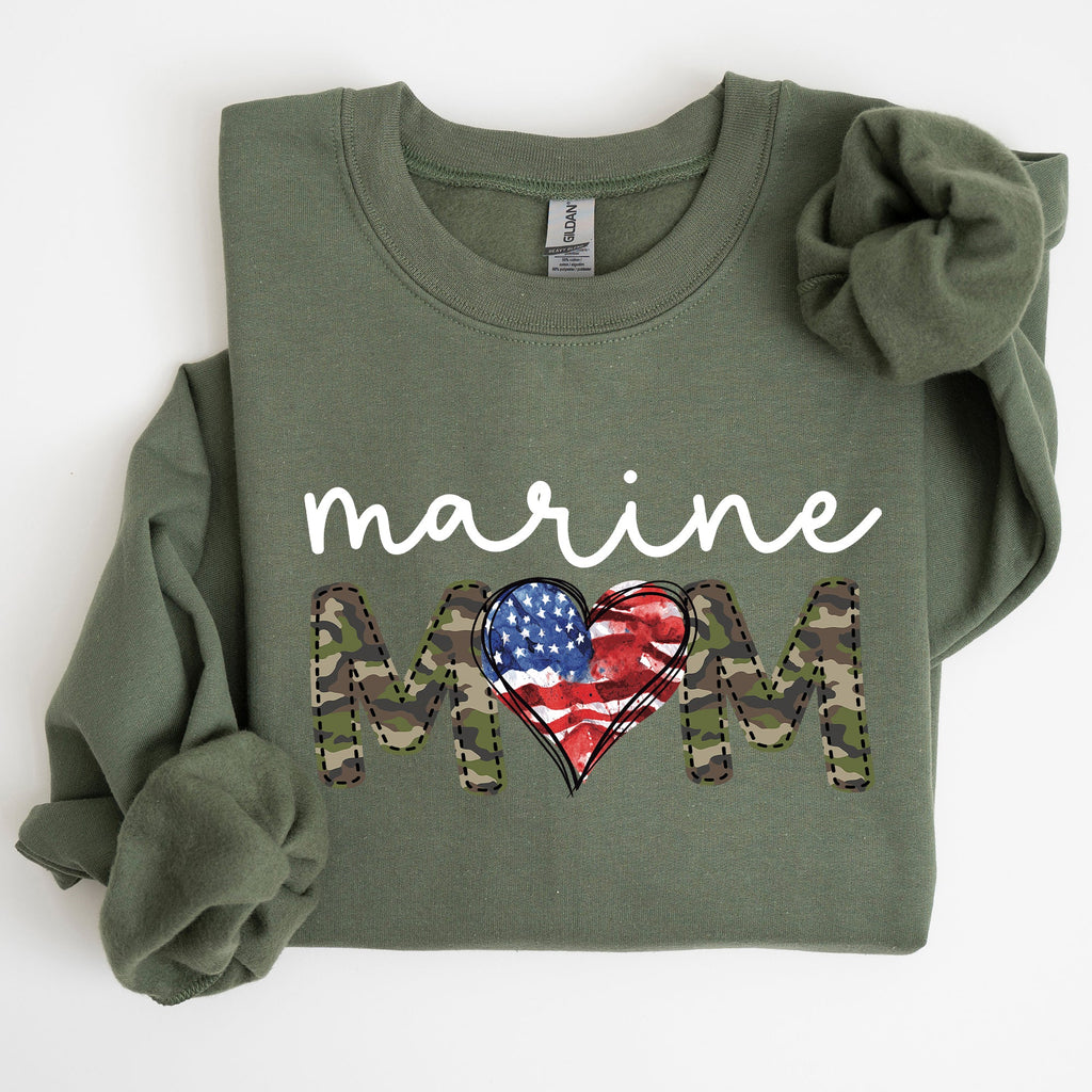 Marine Mom Military Armed Forces Mother's Day Tribute To Service And Family Sweatshirt