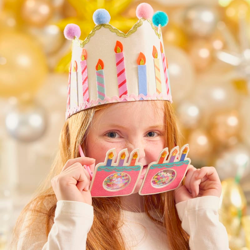 Birthday Wishes Reusable Pom Pom Crown