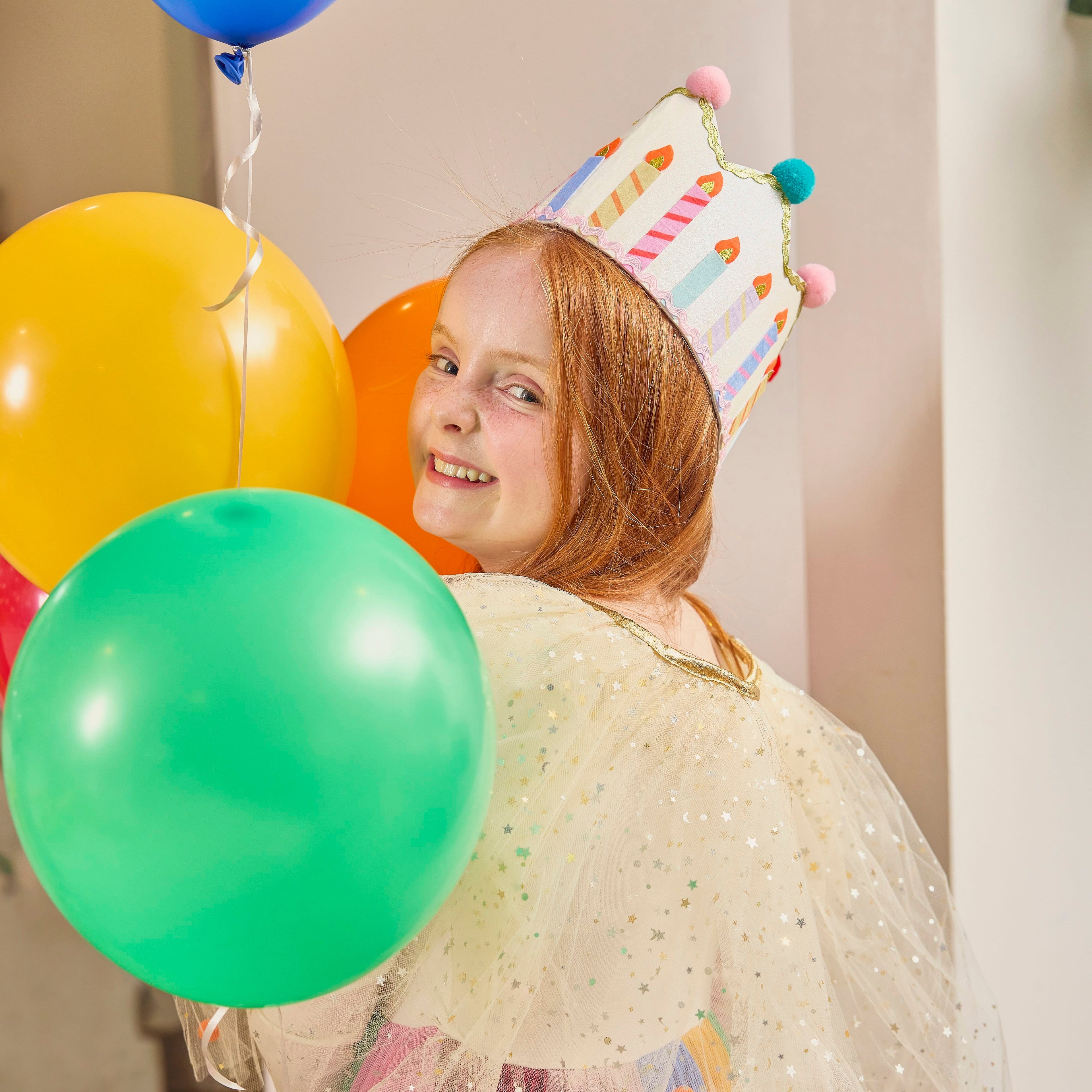 Birthday Wishes Reusable Pom Pom Crown