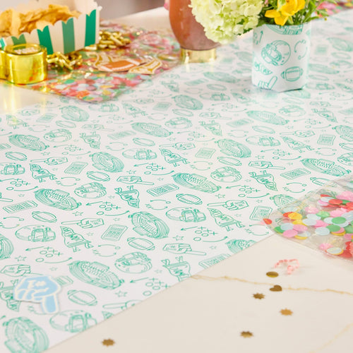"Game Day Goals" Paper Table Runner (25 ft, cut to fit)
