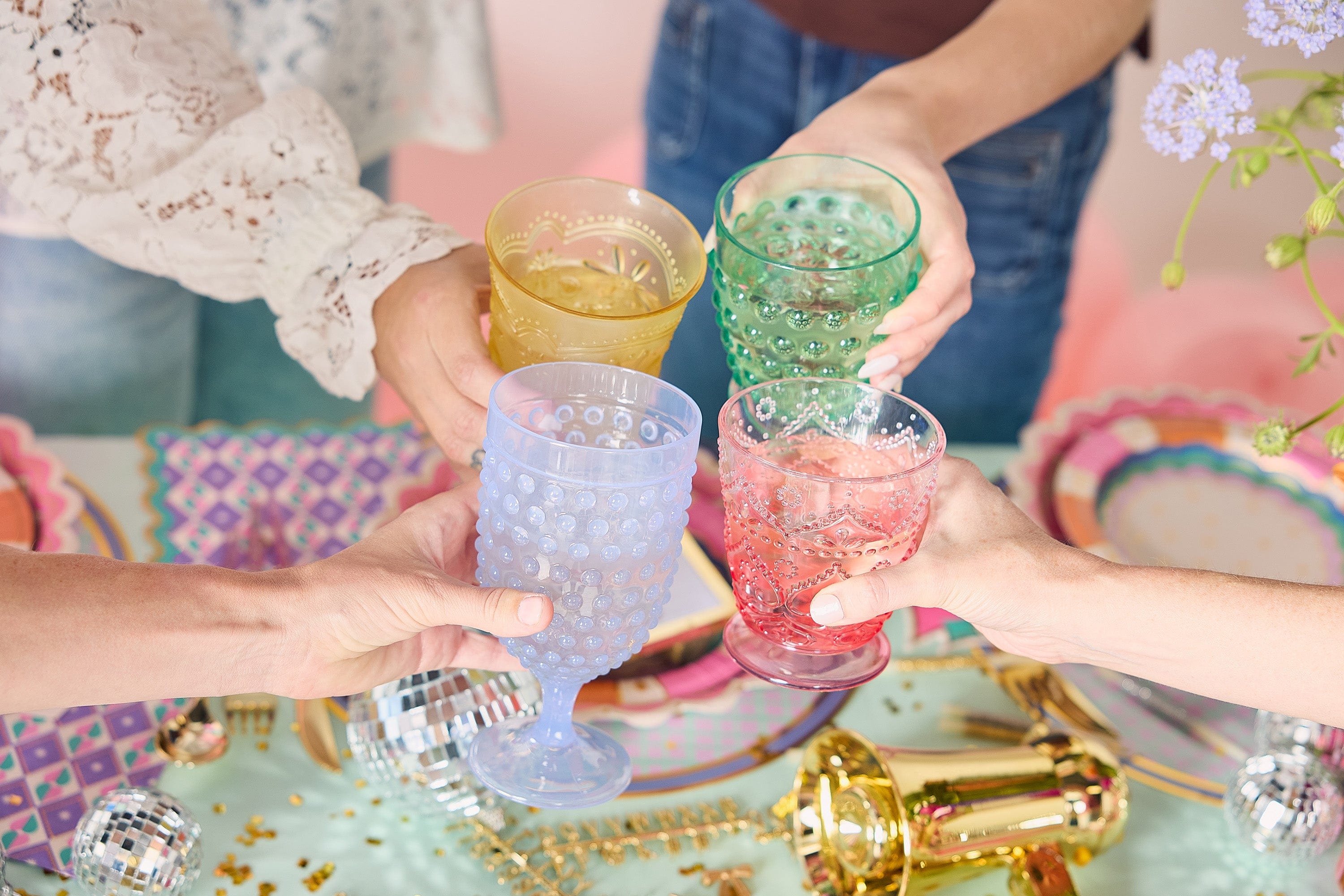 Vintage Vibes Pastel Reusable Cup Set