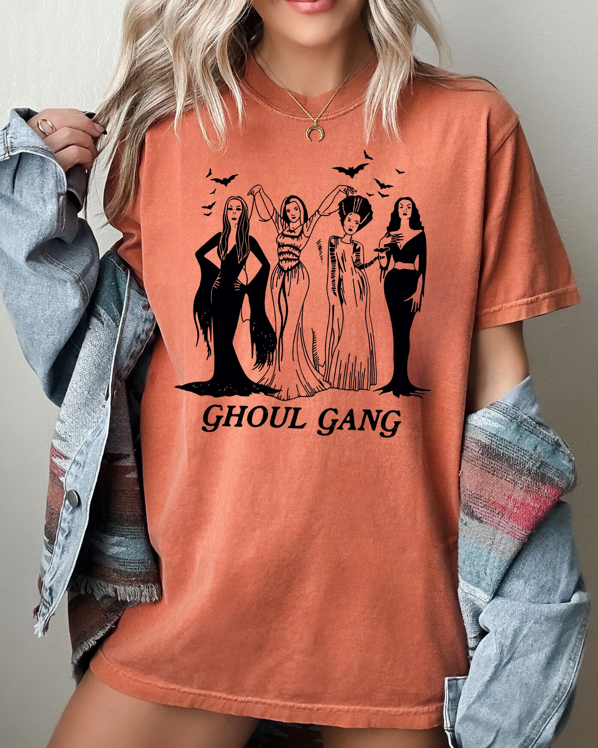 Ghoul Gang Witch Halloween Spooky Meme Costume Night Coven Dark Fantasy Vintage Fright Night Comfort Colors Tee