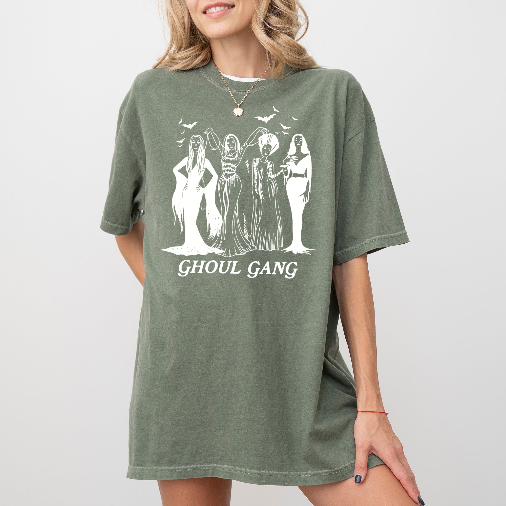 Ghoul Gang Witch Halloween Spooky Meme Costume Night Coven Dark Fantasy Vintage Fright Night Comfort Colors Tee