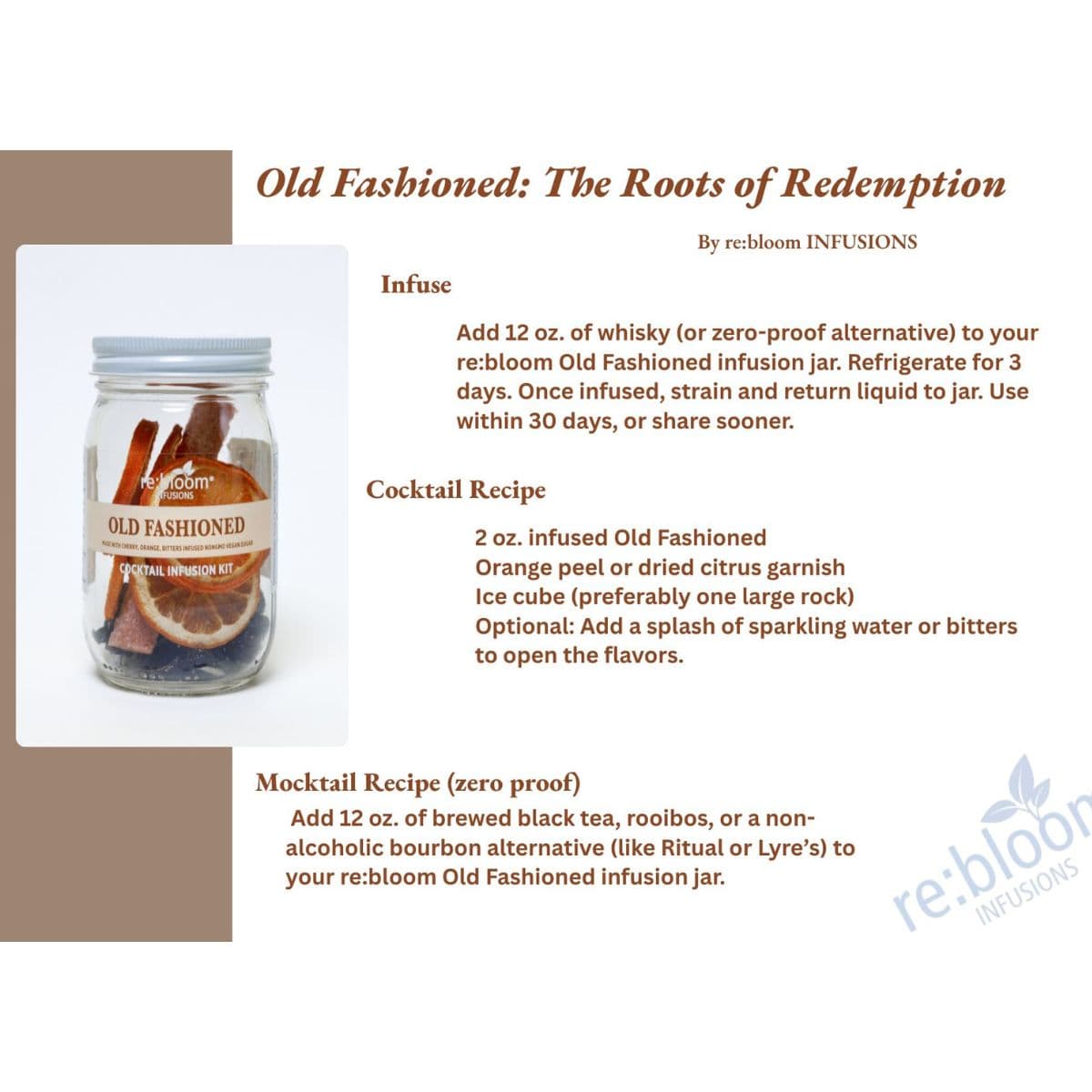 Old Fashioned Cocktail Infusion Kit