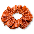 Rustic Orange Fall Plaid Scrunchie
