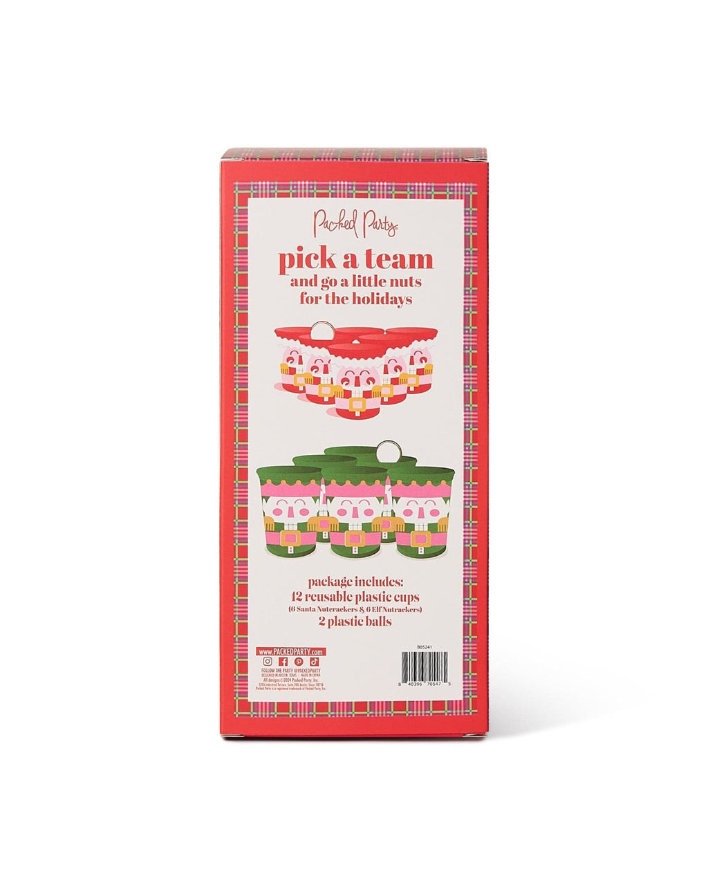 Christmas Holidays Nutcracker Pong Set (12ct cups)