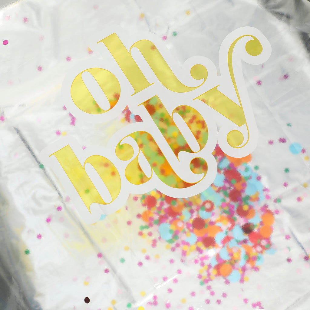 Oh Baby Confetti-Filled Bottle Balloon