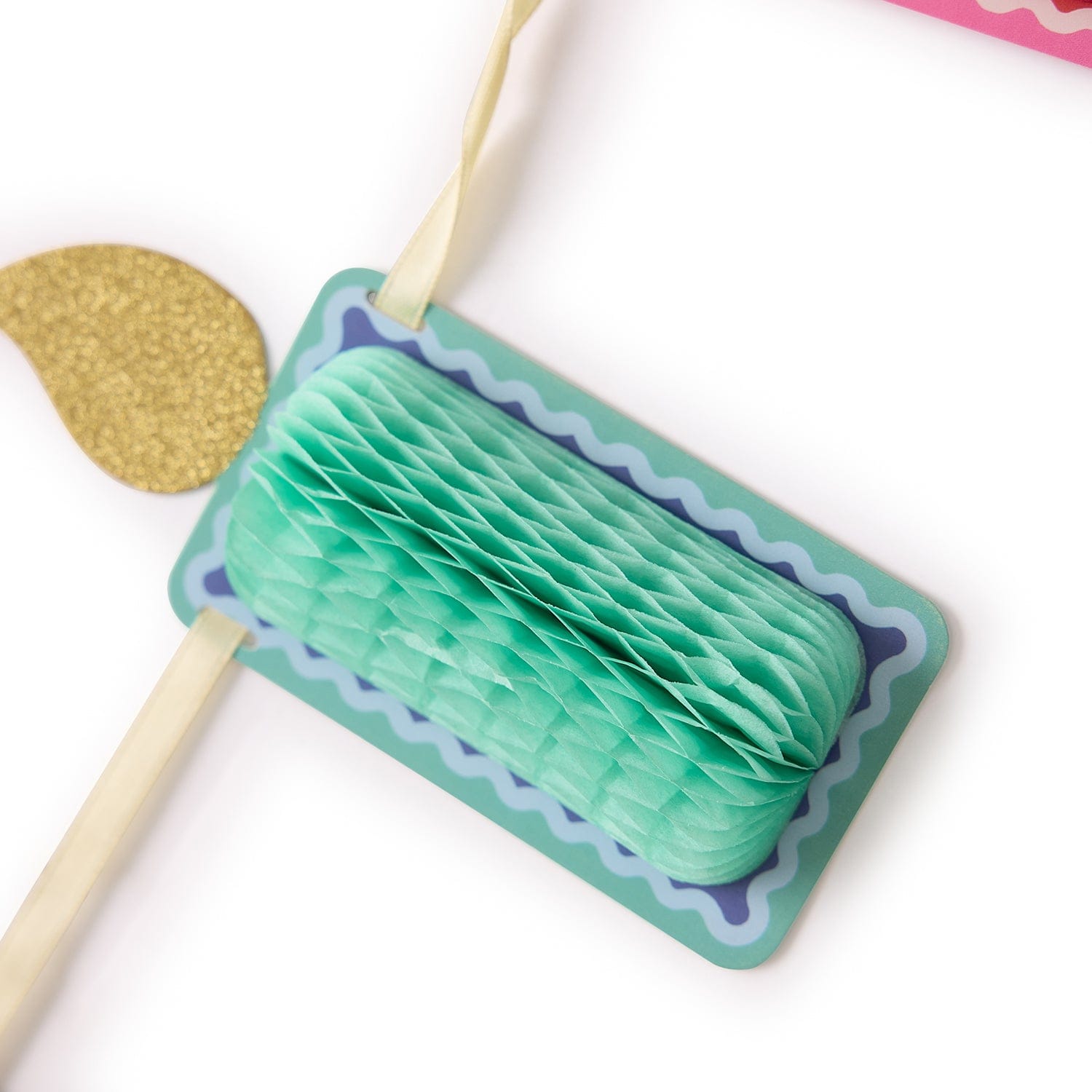 Honeycomb Birthday Candle Banner