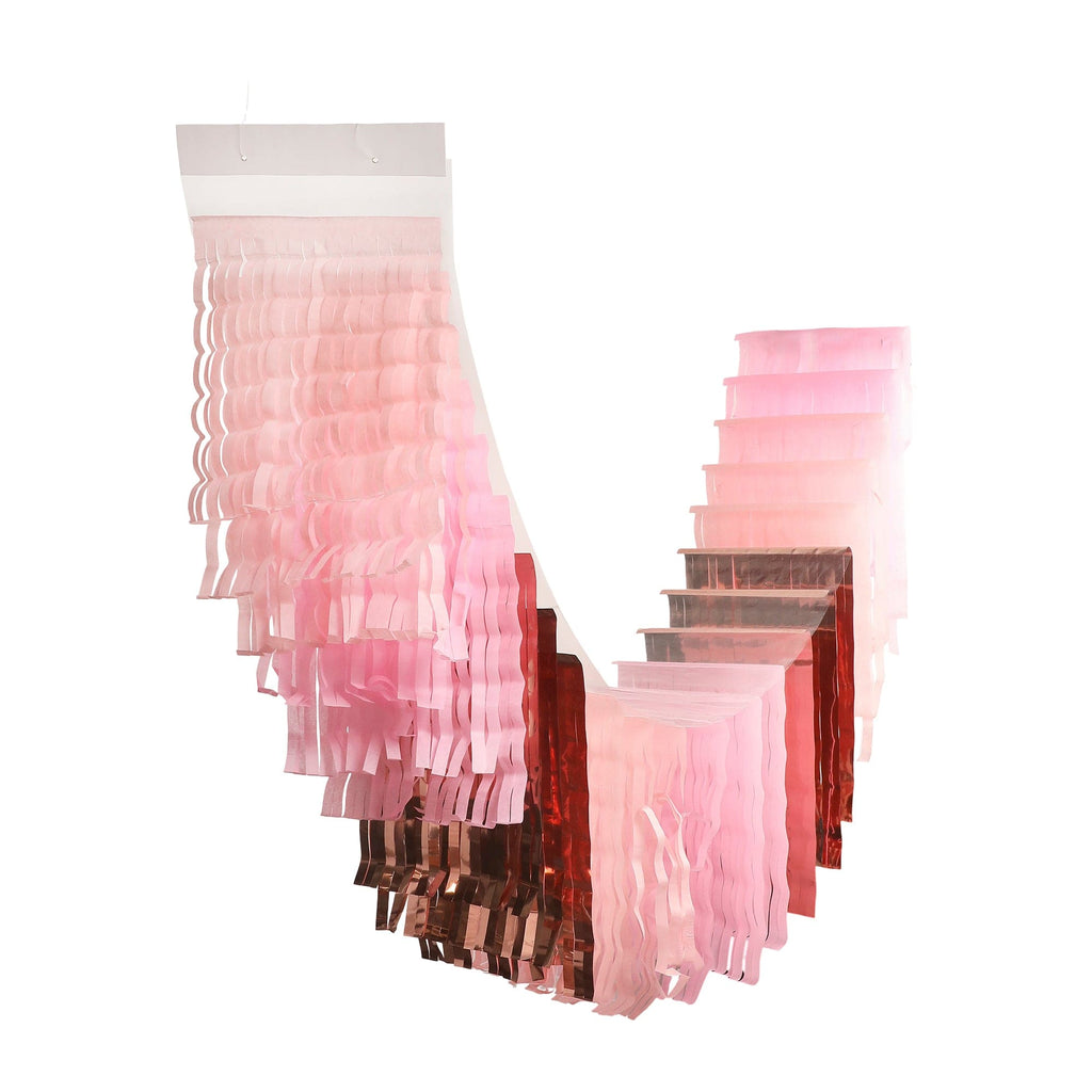 Pretty in Pink Fringe Canopy Banners (Set of 2)