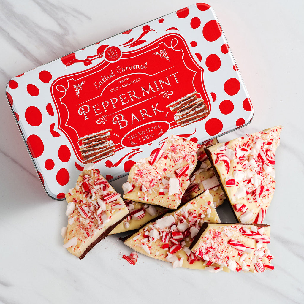 Salted Caramel Chocolate Peppermint Bark, Giftable Food Set - 1LB