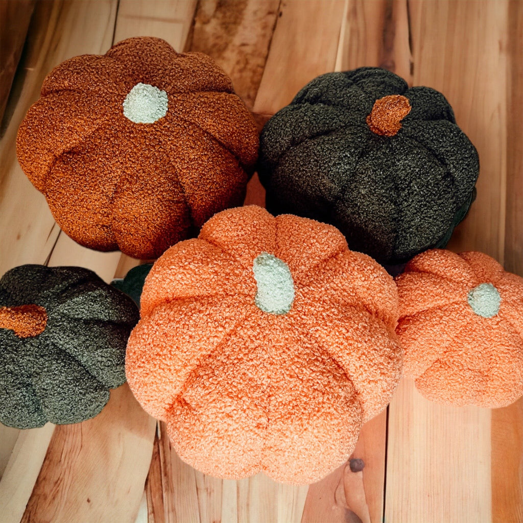 Plush Pumpkin Throw Pillow Decorative Fall Pillow Soft Cuddle Pumpkin Decor