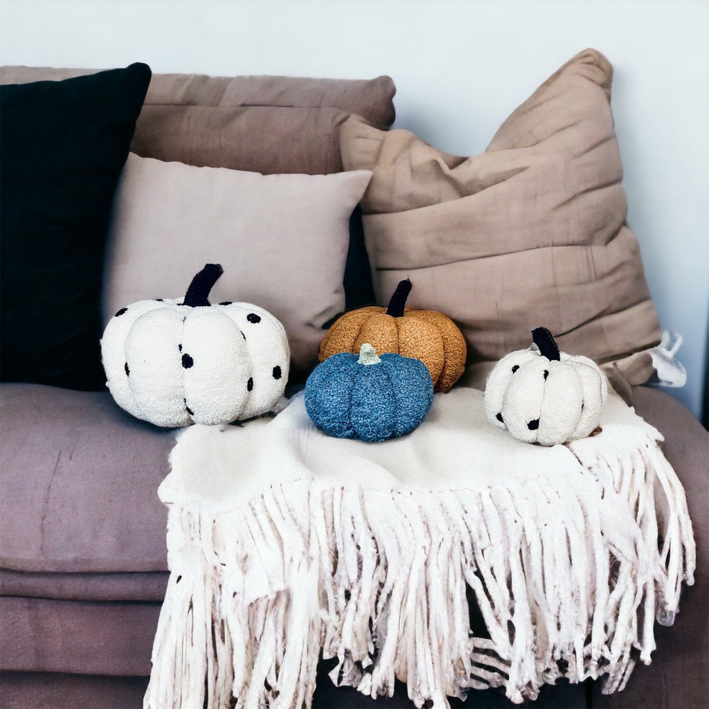 Plush Pumpkin Throw Pillow Decorative Fall Pillow Soft Cuddle Pumpkin Decor