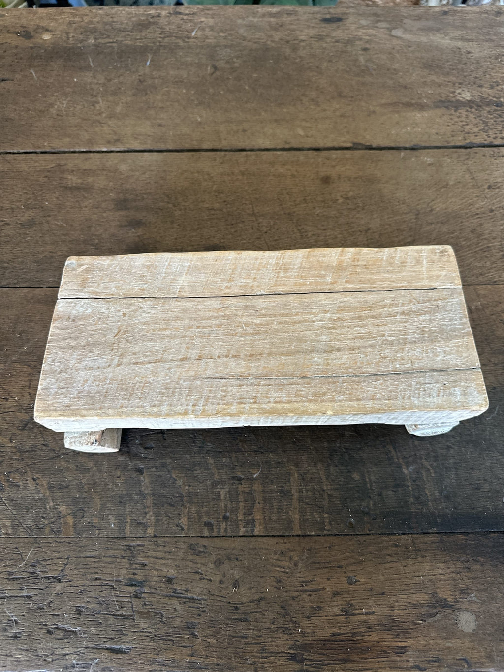 Found Reclaimed Wood Pedestal Tray