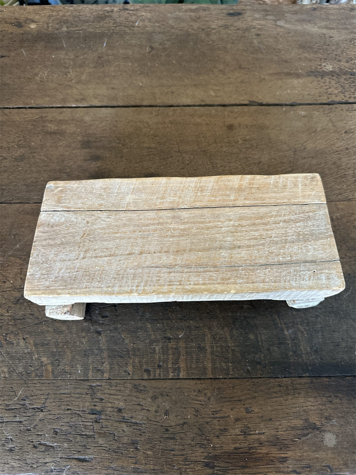 Found Reclaimed Wood Pedestal Tray