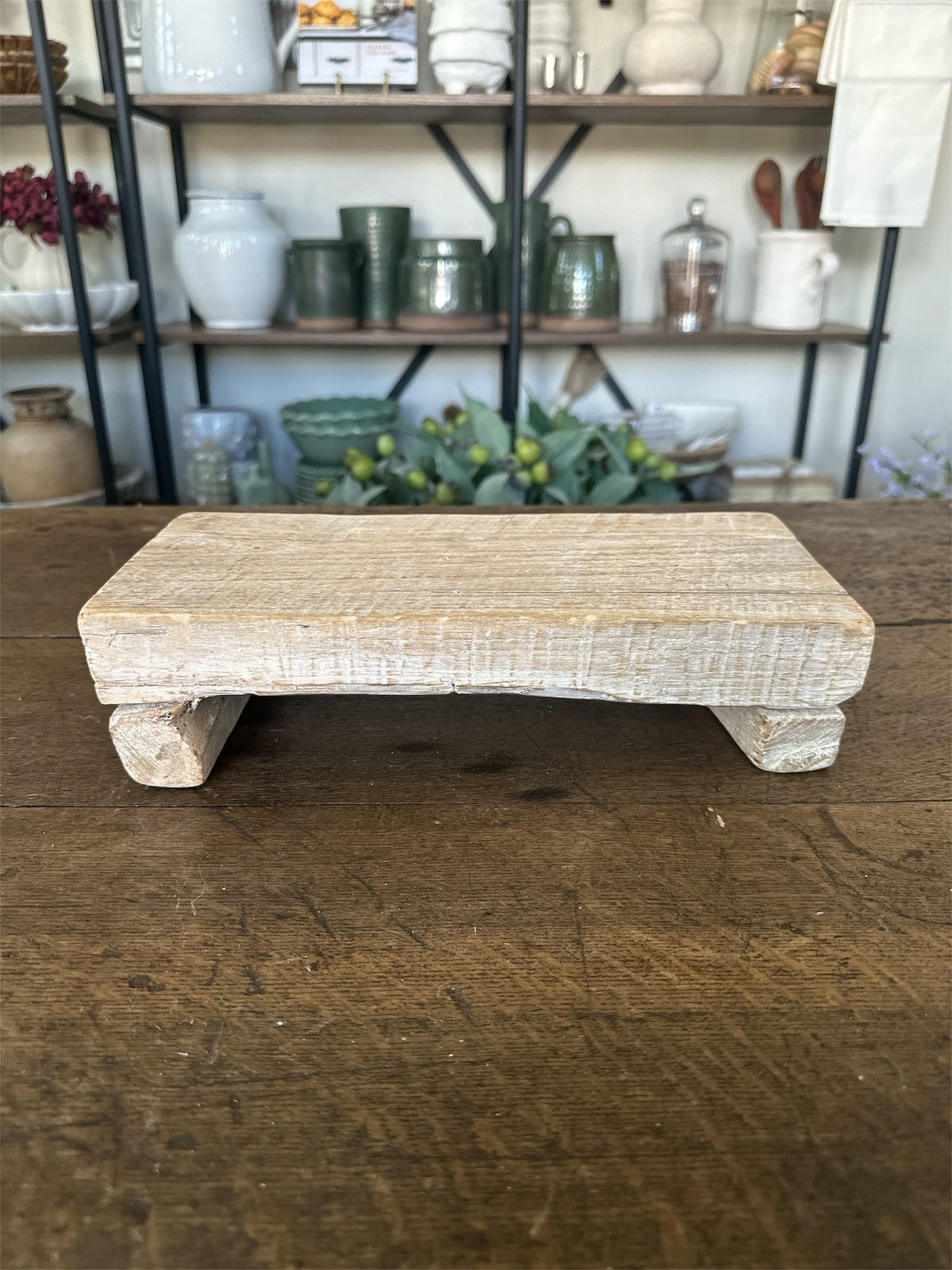 Found Reclaimed Wood Pedestal Tray