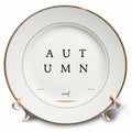 3dRose 3dRose - Marileah - Fall Text - Autumn Mood - Plates (cp-372257)