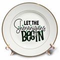 3dRose St Patricks Day Let The Shenanigans Begin - Plates (cp-374624)