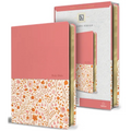 KJV Holy Bible, Large Print Handy Size Format, 2 Piece Pink Floral Leathersoft with Ribbon Marker, Red Letter - Hardcover
