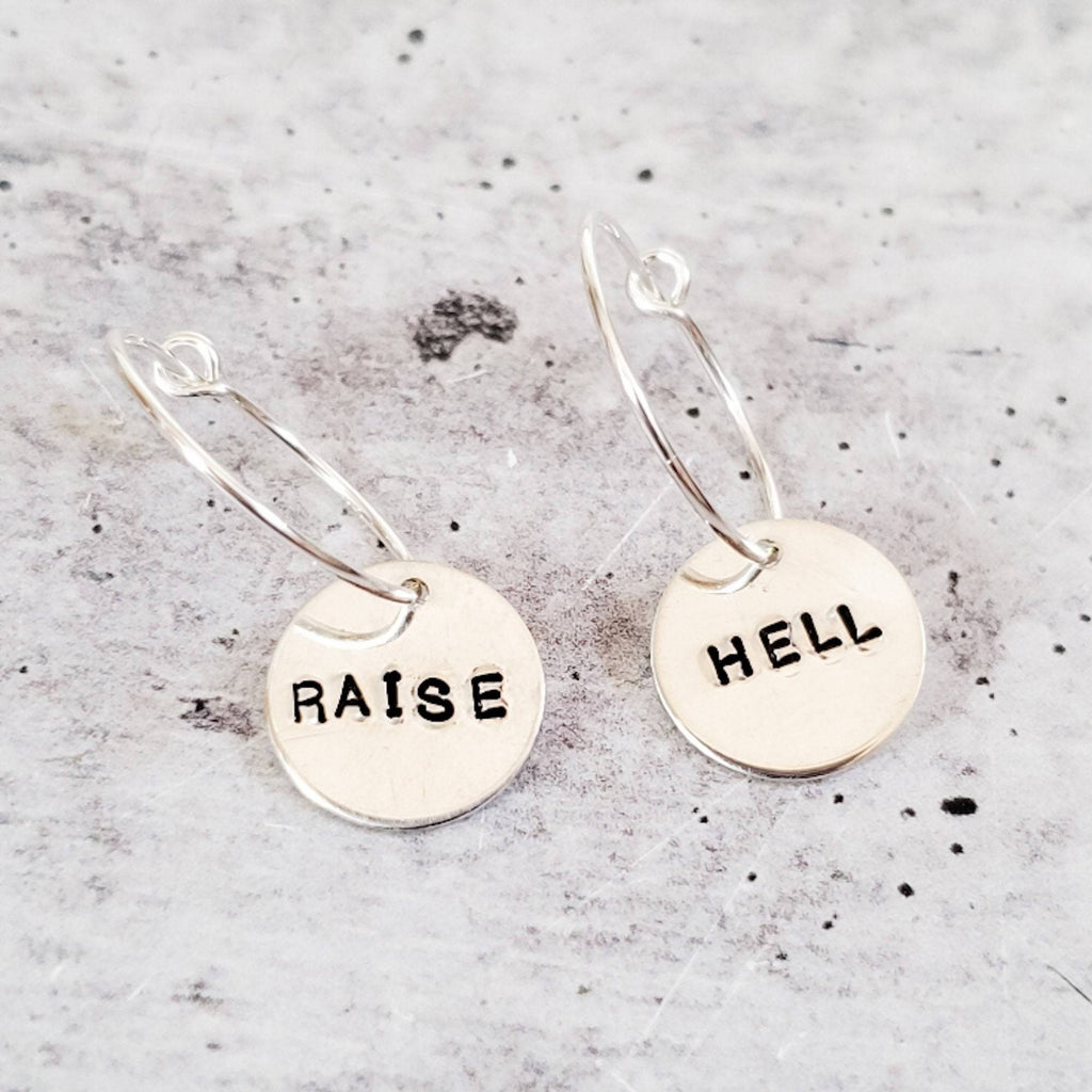RAISE HELL Hoop Earrings