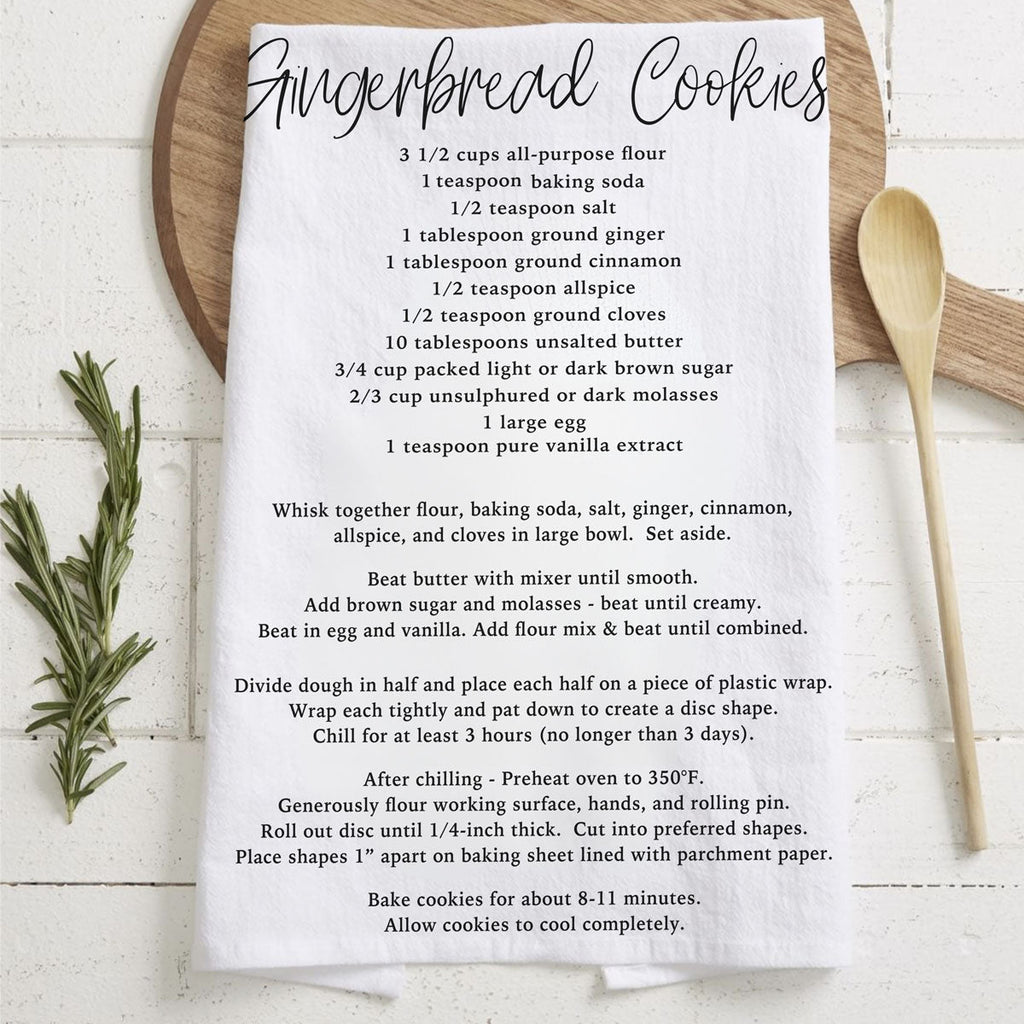 Holiday Cookie Recipe Kitchen Towel