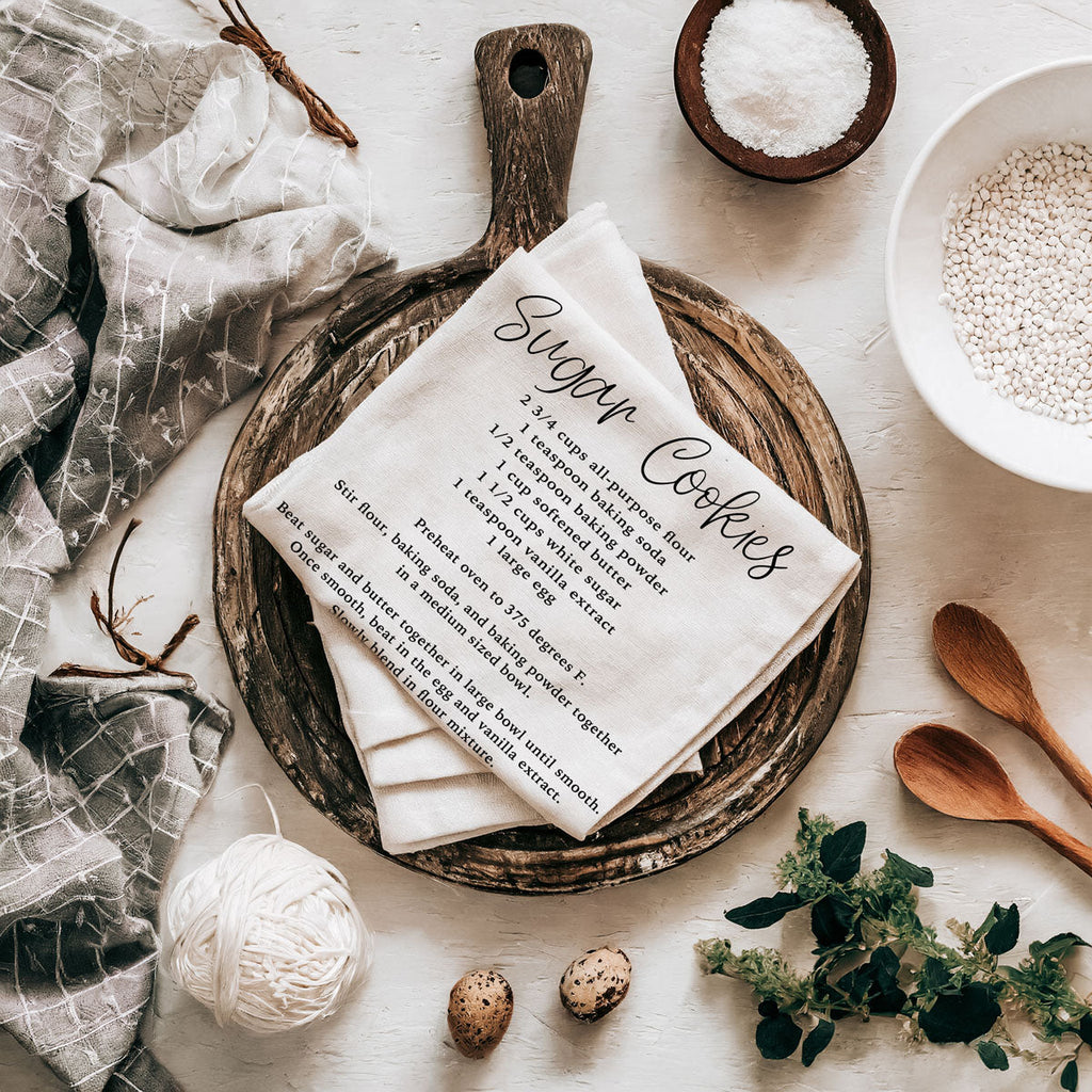 Holiday Cookie Recipe Kitchen Towel