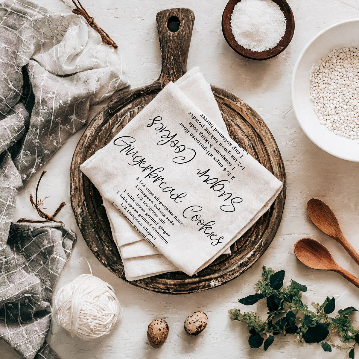 Holiday Cookie Recipe Kitchen Towel