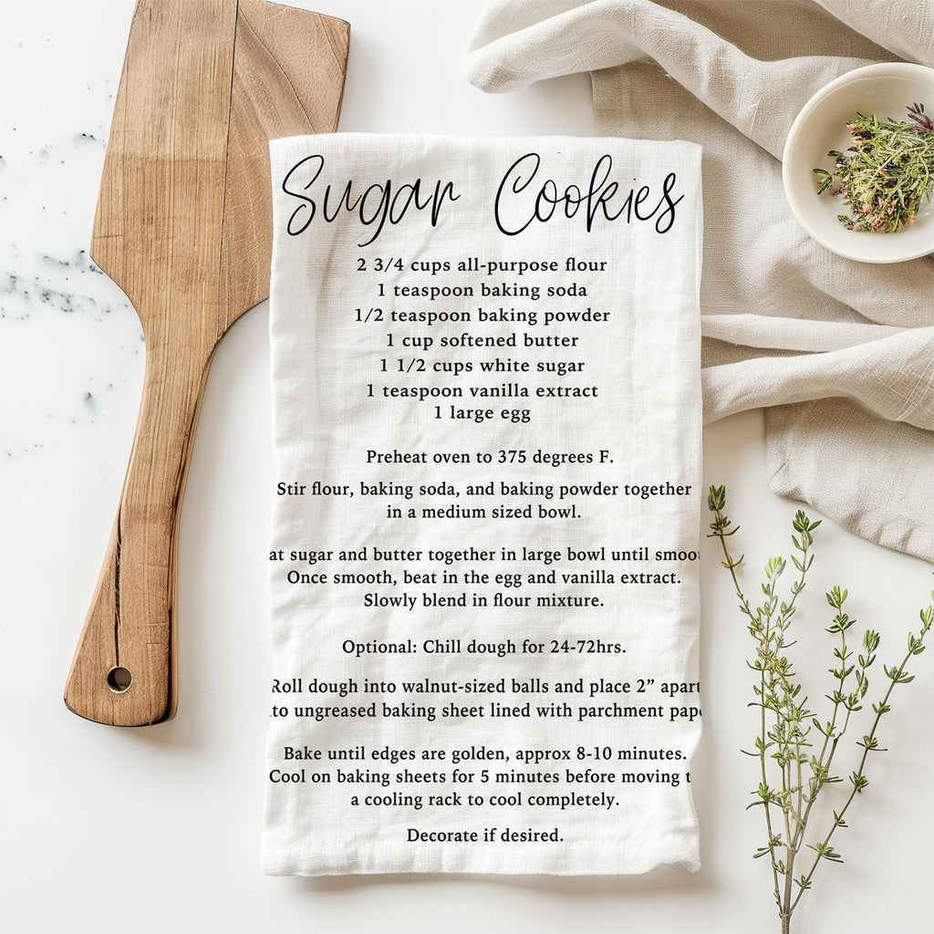 Holiday Cookie Recipe Kitchen Towel