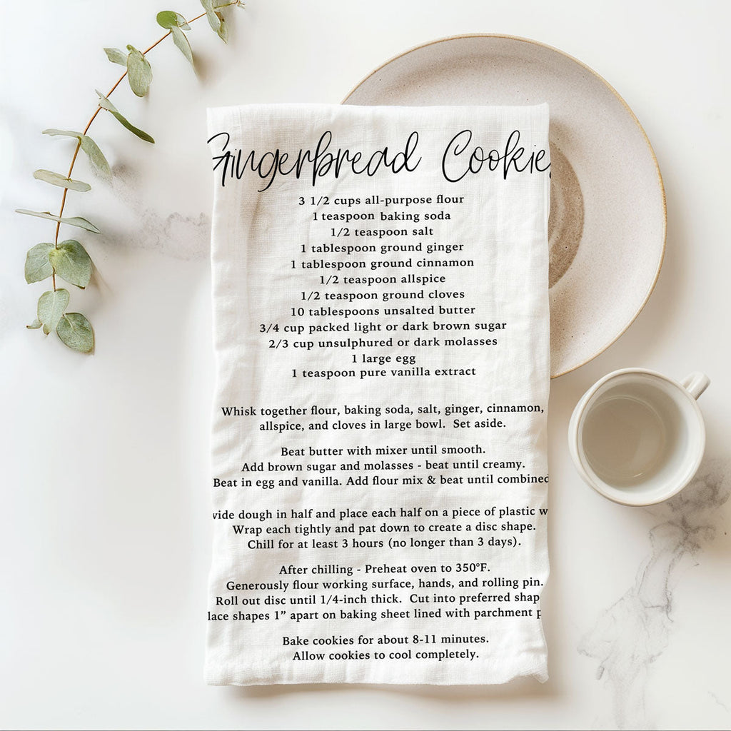 Holiday Cookie Recipe Kitchen Towel