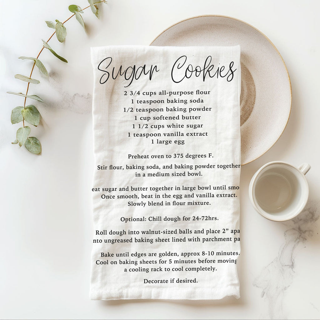 Holiday Cookie Recipe Kitchen Towel