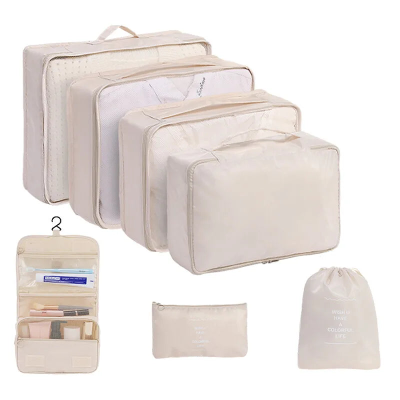 Travel Packing Cube Set 7/8/9 Pcs Polyester Organizer