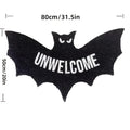 VIKAMA Halloween Shape Decorative Carpet Black Bat Doormat Gothic Entrance Mat Washable Stain-Resistant Carpet Outdoor Carpet