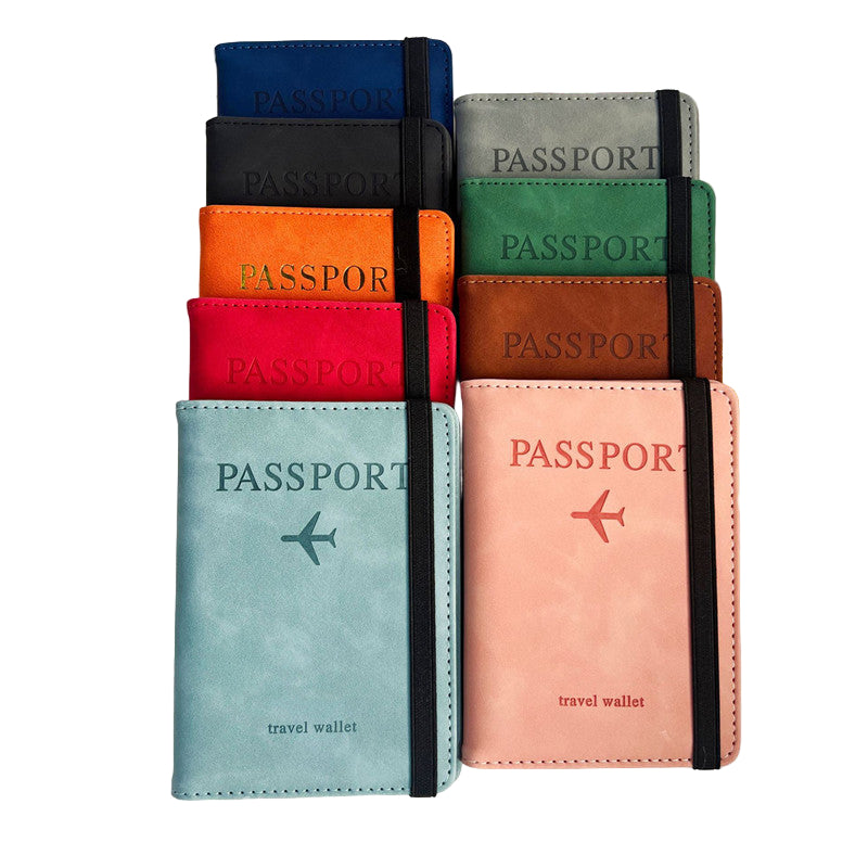 RFID Vintage PU Leather Passport Holder | Multi-Function Travel Wallet