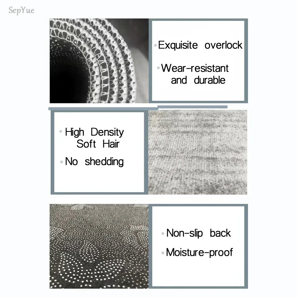 VIKAMA Halloween Shape Decorative Carpet Black Bat Doormat Gothic Entrance Mat Washable Stain-Resistant Carpet Outdoor Carpet