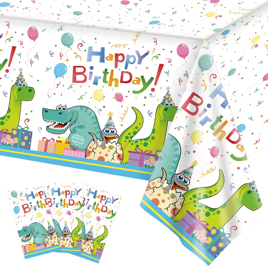 Dinosaur Birthday Disposable Tablecloth Birthday Party Decoration Kids Boy Baby Shower Jungle Dino Party Table Cover Supplies