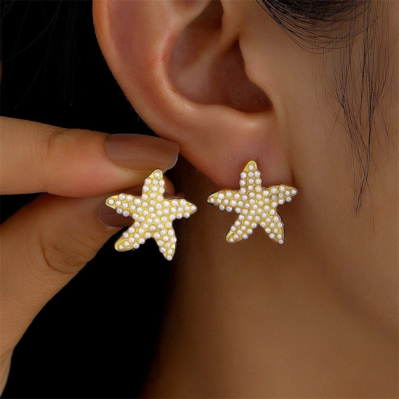 Vintage Metal Shell Stud Earrings for Women Trendy Accessories Personalization Jewelry Earrings Daily Wear Creative Jewelry Gift