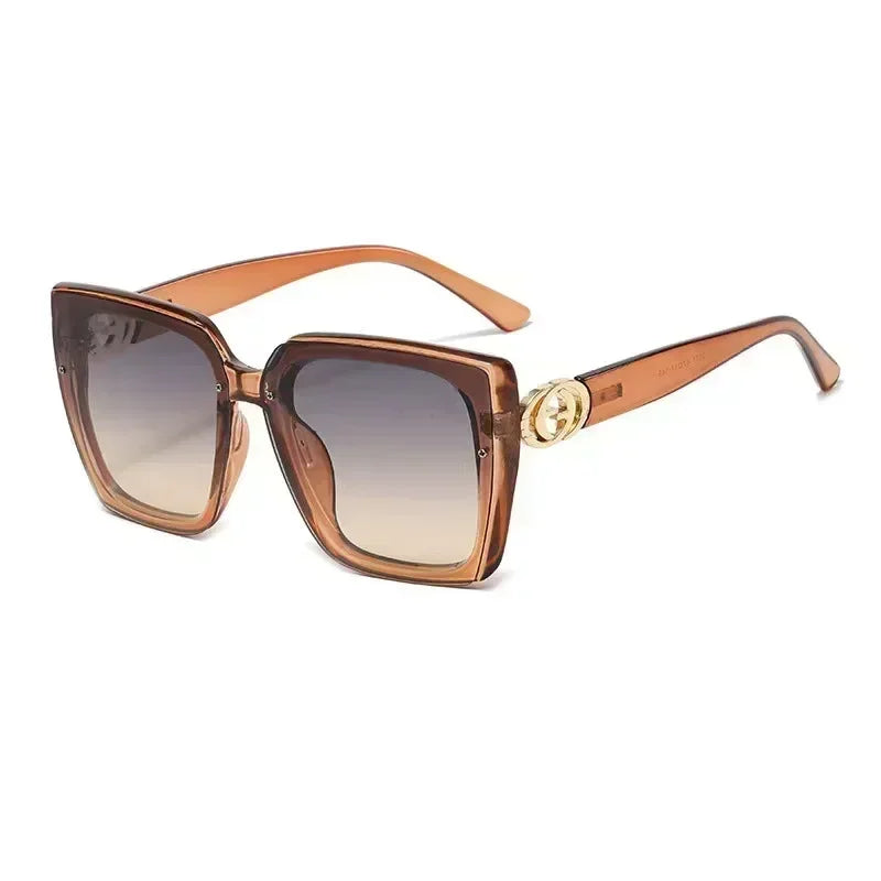 New Fashion Brand Designer Sunglasses Women Vintage Rays Mirror Square Party Travel Luxury Letter Shades Sun Glasses UV400