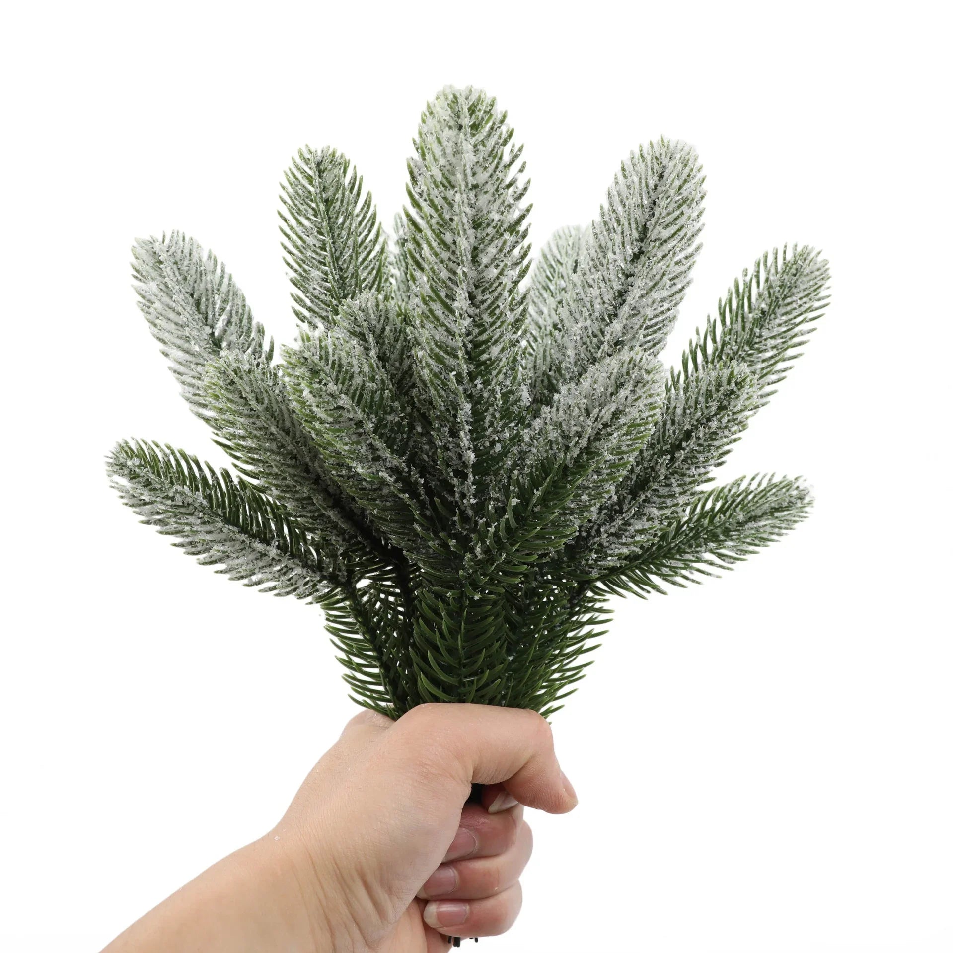 Snow White Artificial Pine Needle Berry Bouquet Christmas Decoration for Xmas Tree Garland Ornament Home Decor New Year DIY Gift