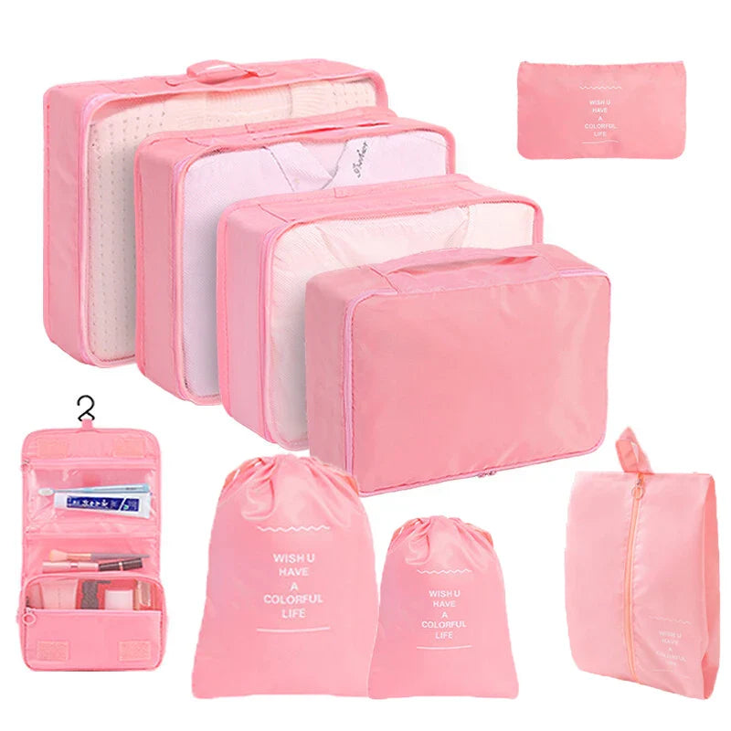 Travel Packing Cube Set 7/8/9 Pcs Polyester Organizer