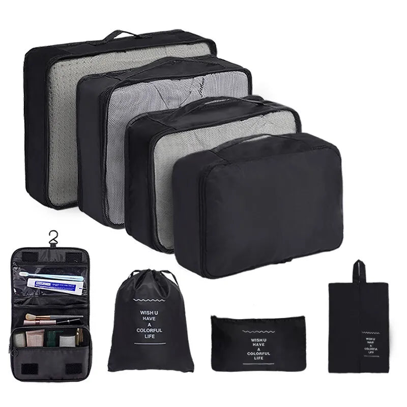 Travel Packing Cube Set 7/8/9 Pcs Polyester Organizer