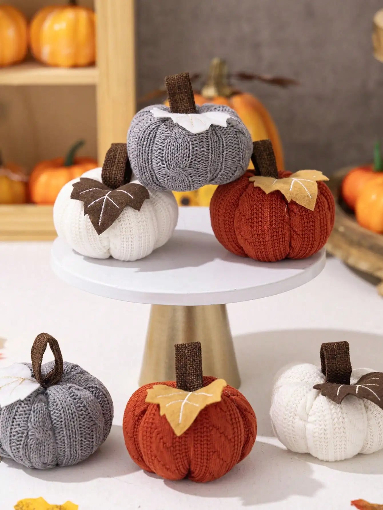  Artificial Pumpkin Halloween Decoration Mini Fake Simulated Pumpkin Autumn Harvest Party Decor Thanksgiving Kid Gift Props