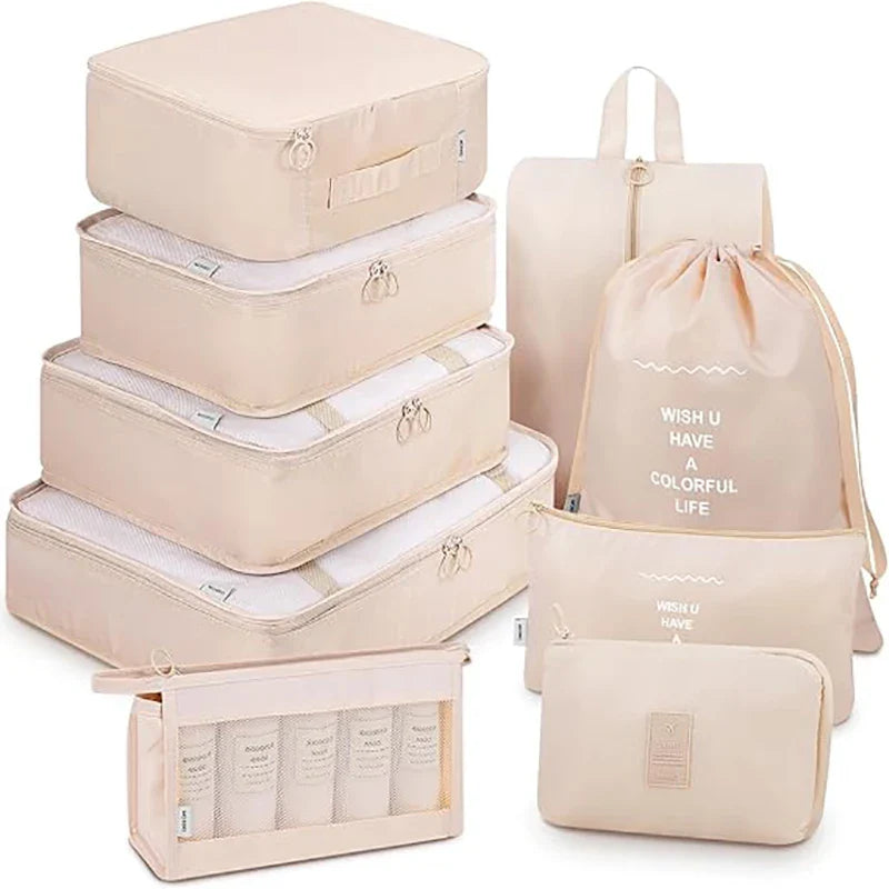 Travel Packing Cube Set 7/8/9 Pcs Polyester Organizer