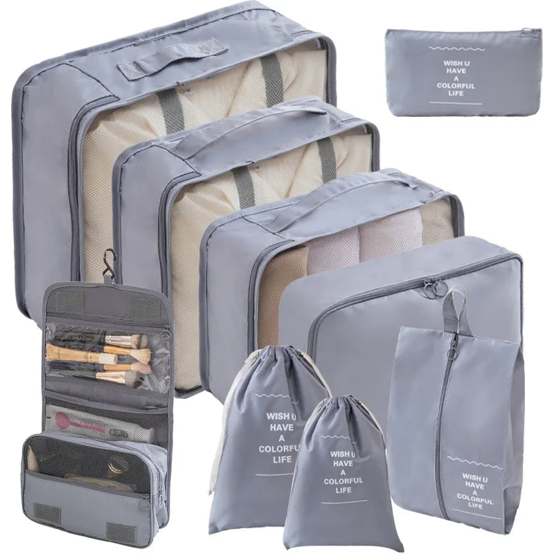 Travel Packing Cube Set 7/8/9 Pcs Polyester Organizer