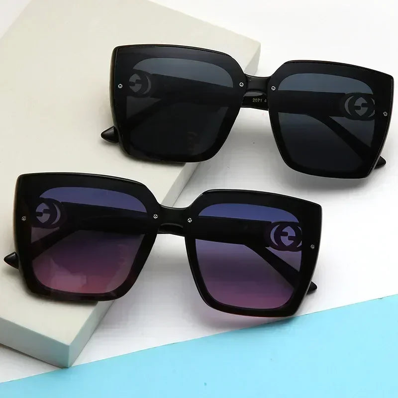 New Fashion Brand Designer Sunglasses Women Vintage Rays Mirror Square Party Travel Luxury Letter Shades Sun Glasses UV400