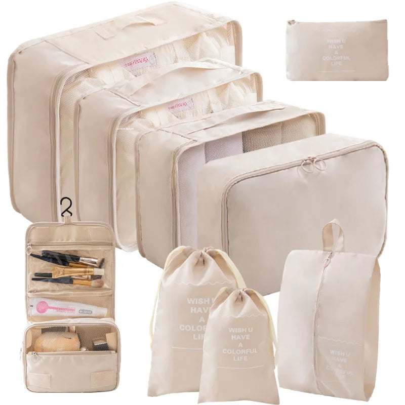Travel Packing Cube Set 7/8/9 Pcs Polyester Organizer