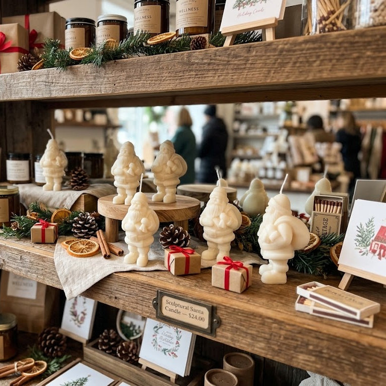 Santa Candles | Holiday Decor
